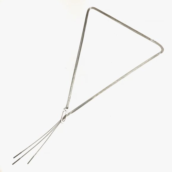 Gucci Sterling Silver Three Strand Lariat w Square G Clasp - Picture 1 of 14